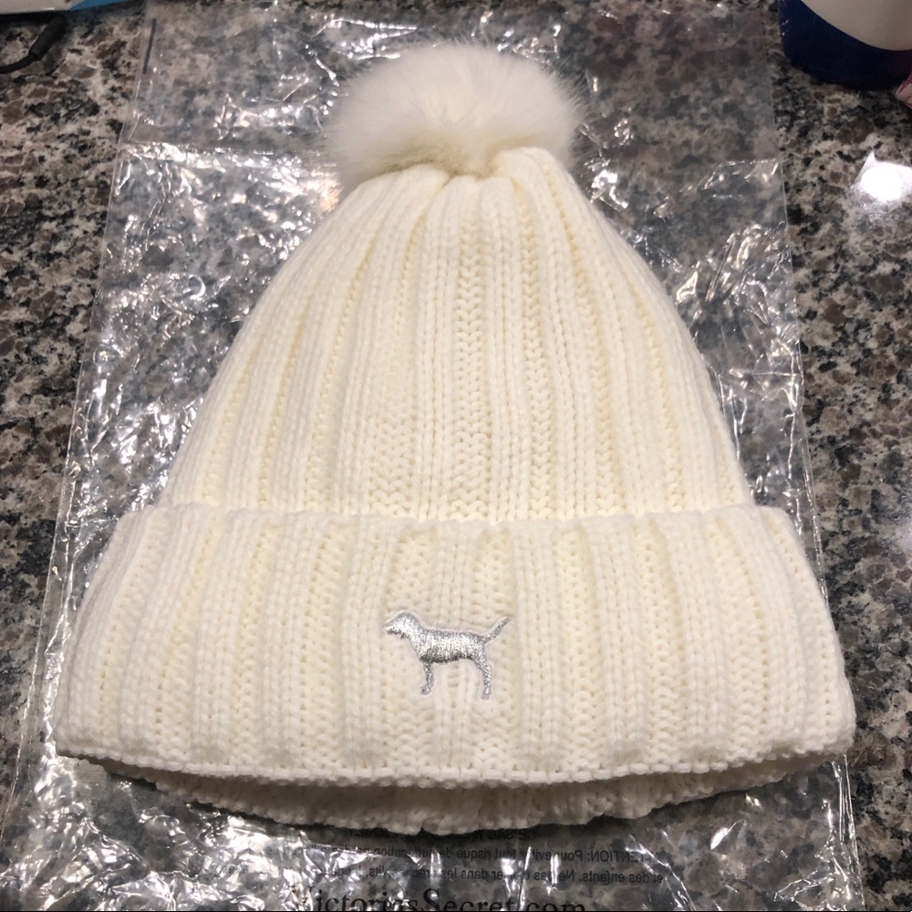NEW VS PINK Winter Hat - Sherpa Lined